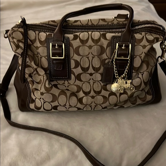 Coach Brown Signature Tote Bag Satchels
